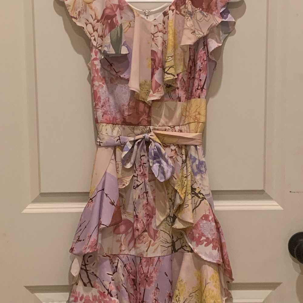 GB Girls Pink and Purple Asymmetrical Sundress for Weddings